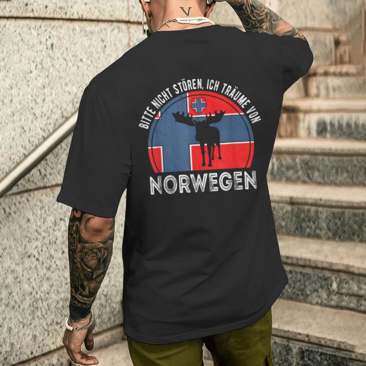 Bitte Nicht Stören Ich Träumeon Norwegian T-Shirt mit Rückendruck Geschenke für Ihn