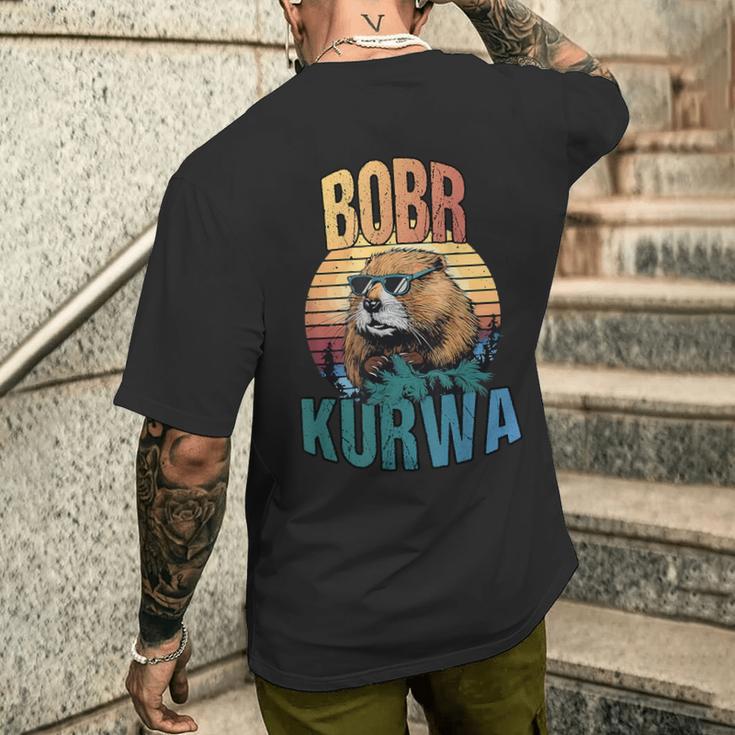 Bobr Flannelette Meme T-Shirt mit Rückendruck Geschenke für Ihn