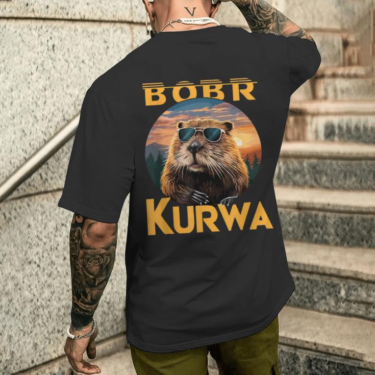 Bobr Kurwa Flannelette Meme Bóbr Bober Kurwa Cool T-Shirt mit Rückendruck Geschenke für Ihn