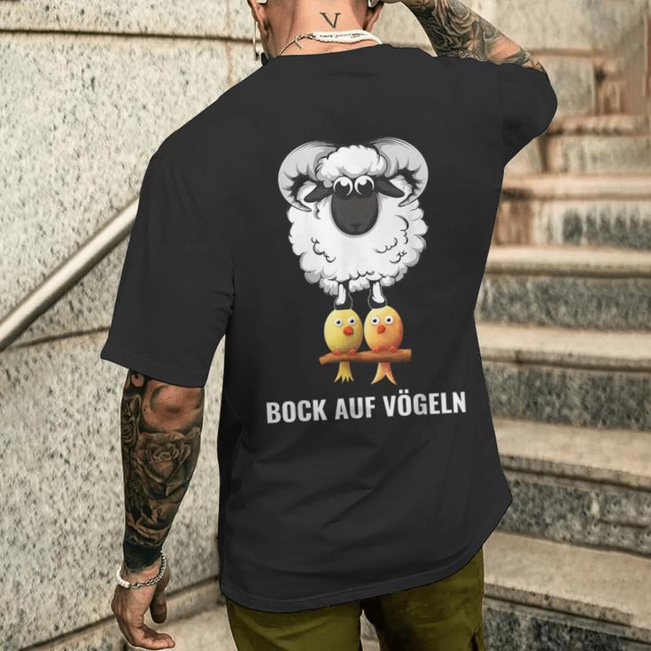 Bock Aufogelgeln Berideutig Sheep Bird Sheep T-Shirt mit Rückendruck Geschenke für Ihn