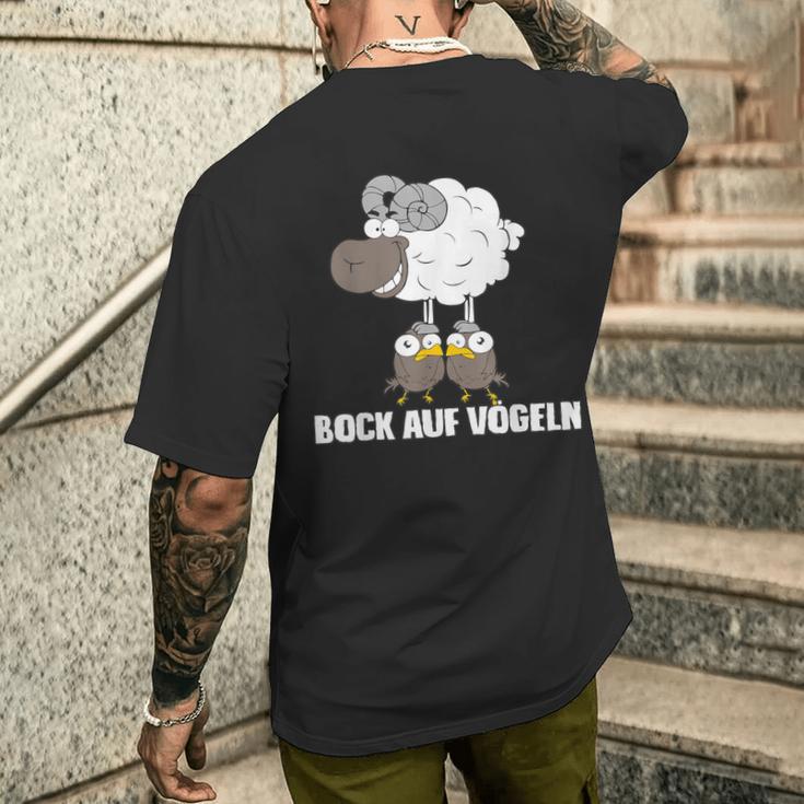 Bock Aufögeln Lustiger Spruch T-Shirt mit Rückendruck Geschenke für Ihn