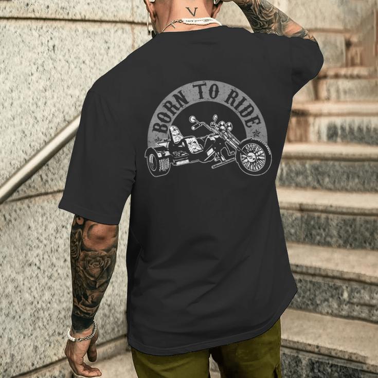 Born To Ride Trike Rider Trikes Tricycle Biker T-Shirt mit Rückendruck Geschenke für Ihn