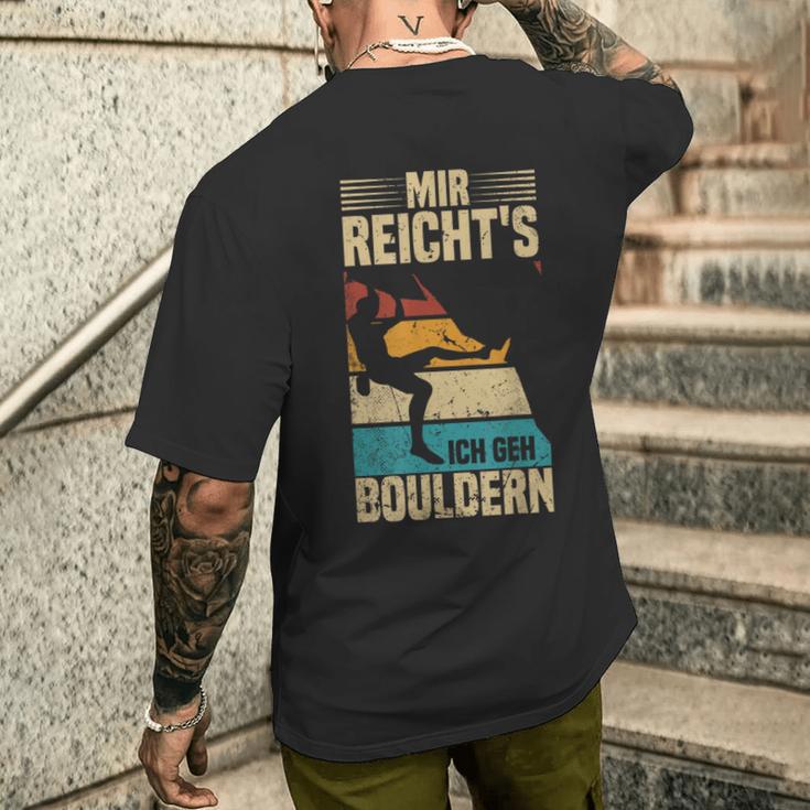 Bouldering Retro Mountain Climbing Mir Reicht's Ich Geh Bouldering T-Shirt mit Rückendruck Geschenke für Ihn