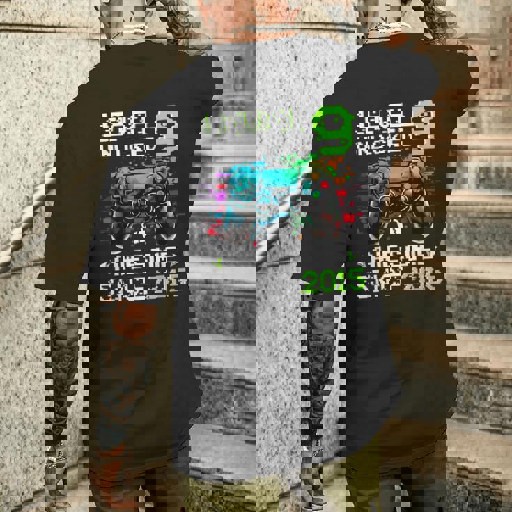 Boy Level 9Ideogioco Sbloccato 9 ° Compleanno T-shirt da uomo con stampa posteriore Regalos para él
