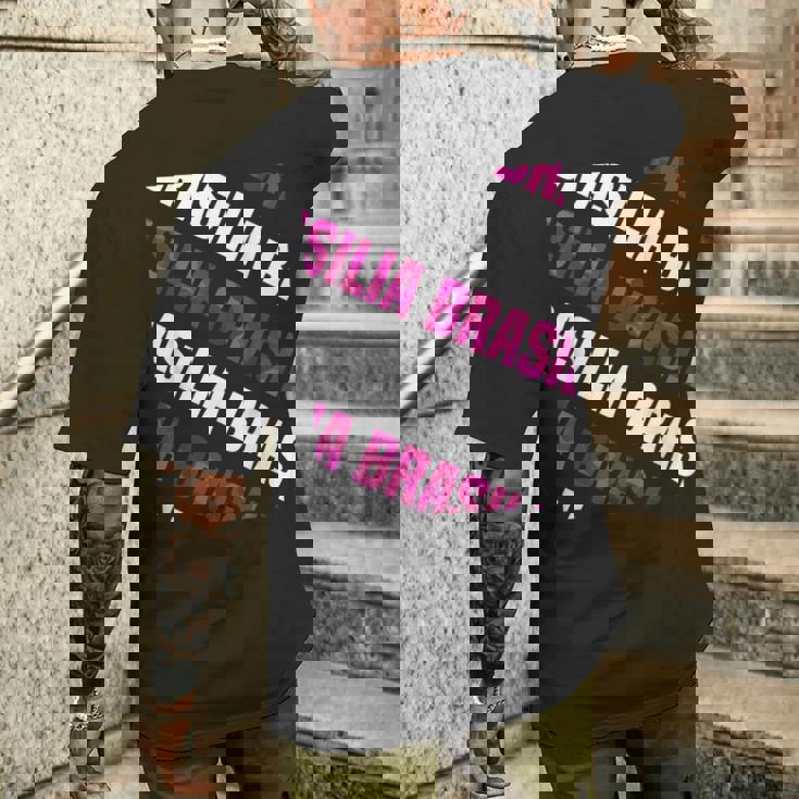 Brasilia Modello Camo Rosa Camouflage T-shirt da uomo con stampa posteriore Regalos para él