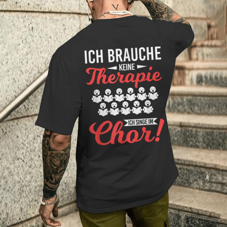 Brauche Keine Therapie Singe Im Choir Singer T-Shirt mit Rückendruck Geschenke für Ihn