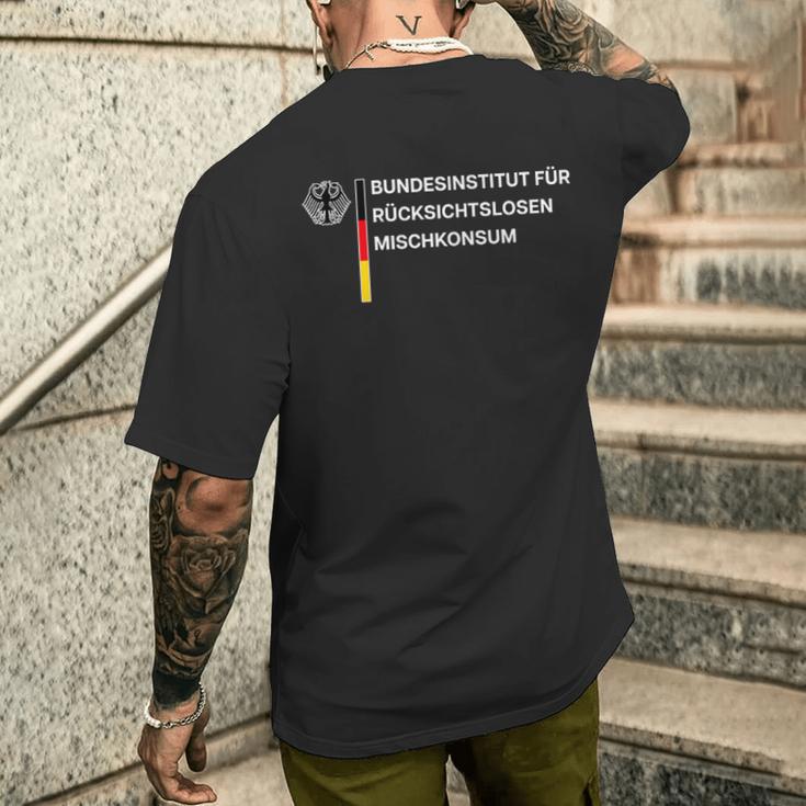 Bundesinstitut Für Rücksichtlosen Mischkonsum Ironie T-Shirt mit Rückendruck Geschenke für Ihn