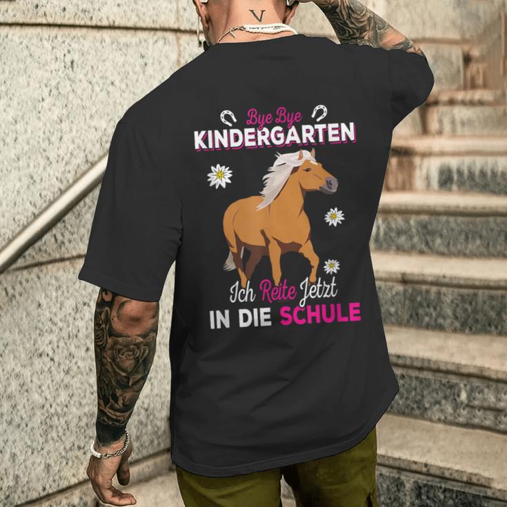 Bye Bye Kindergarten Ich Ride Jetzt In Die Schule Rider T-Shirt mit Rückendruck Geschenke für Ihn