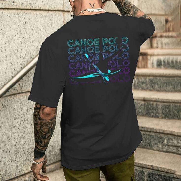 Canoe Polo Canoeing Retro T-Shirt mit Rückendruck Geschenke für Ihn