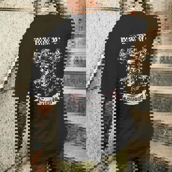 You Can´T Buy Brotherhood – Moto Club Biker Mc T-shirt da uomo con stampa posteriore Regalos para él