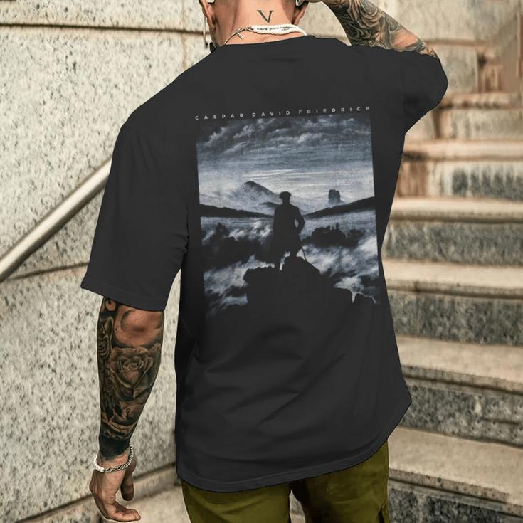 Caspar David Friedrich Wanderer Over The Nebelmeer T-Shirt mit Rückendruck Geschenke für Ihn