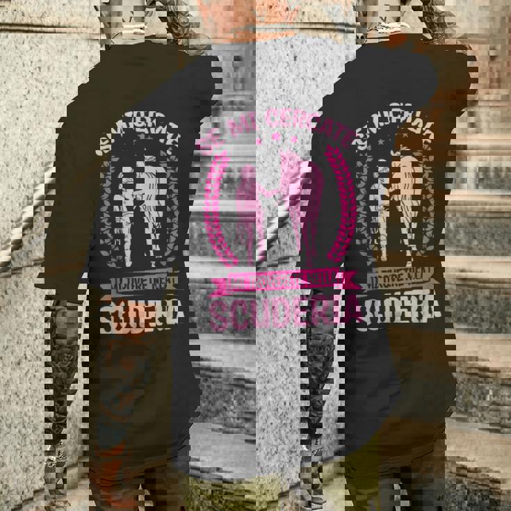 Cavallo Se Mi Cercate Mi Troverete Nella Scuderia T-shirt da uomo con stampa posteriore Regalos para él