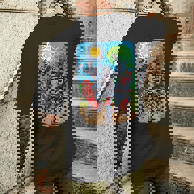 Che Giorno Meraviglioso Pianeta Scimmie Divertente T-shirt da uomo con stampa posteriore Regalos para él