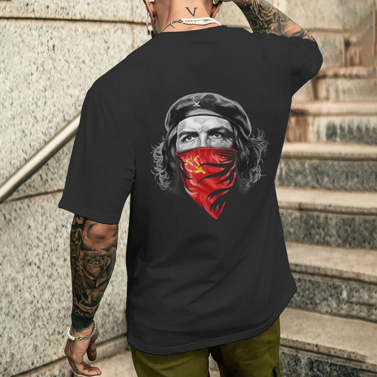 Che Guevara W Soviet Hammer And Sickle Red Bandana T-Shirt mit Rückendruck Geschenke für Ihn