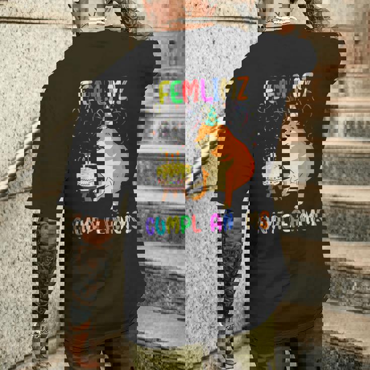 Cheems Feliz Cumpleaños Meme Perro Shiba Japones Humor Camiseta Hombre Estampado Espalda Regalos para él