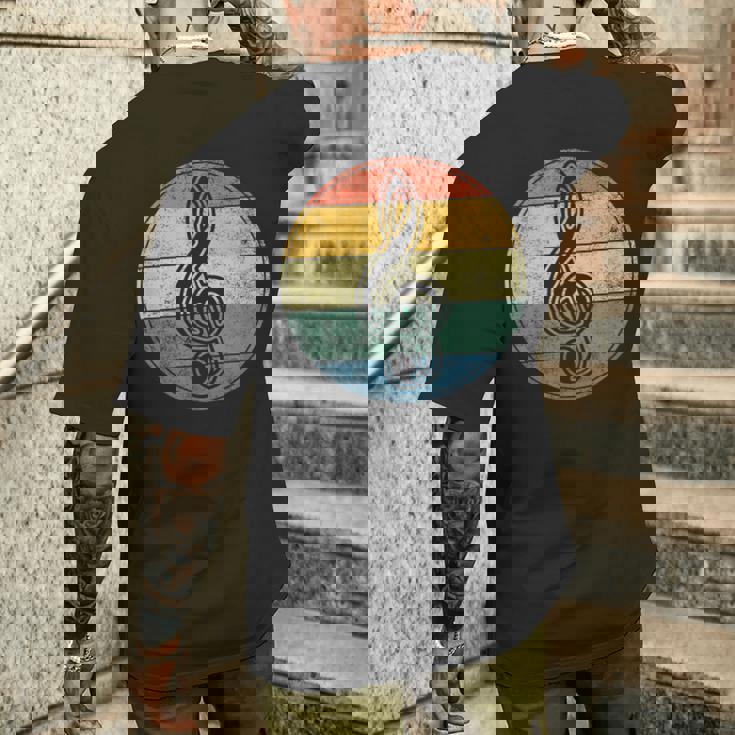 Chiave Periolino Chiave Musicale Amore Su Cerchiointage T-shirt da uomo con stampa posteriore Regalos para él