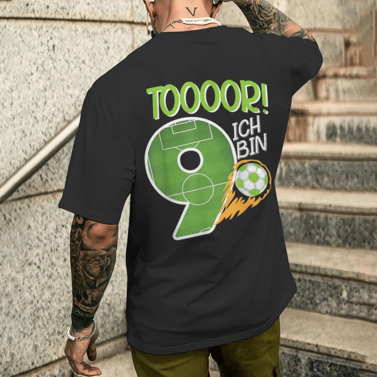 Children's Birthday Ich Bin 9 Jahre Fussball T-Shirt mit Rückendruck Geschenke für Ihn