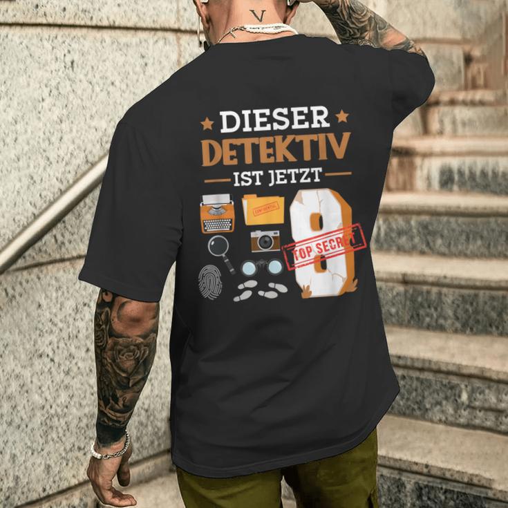 Children's Dieser Detektiv Ist Jetzt 8 T-Shirt mit Rückendruck Geschenke für Ihn