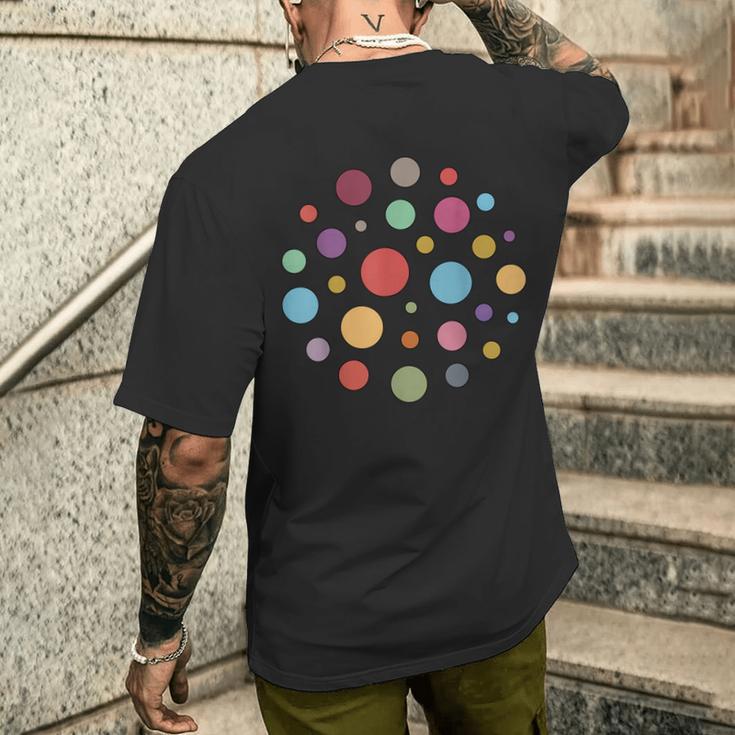 Colourful Dots For Frohnaten T-Shirt mit Rückendruck Geschenke für Ihn