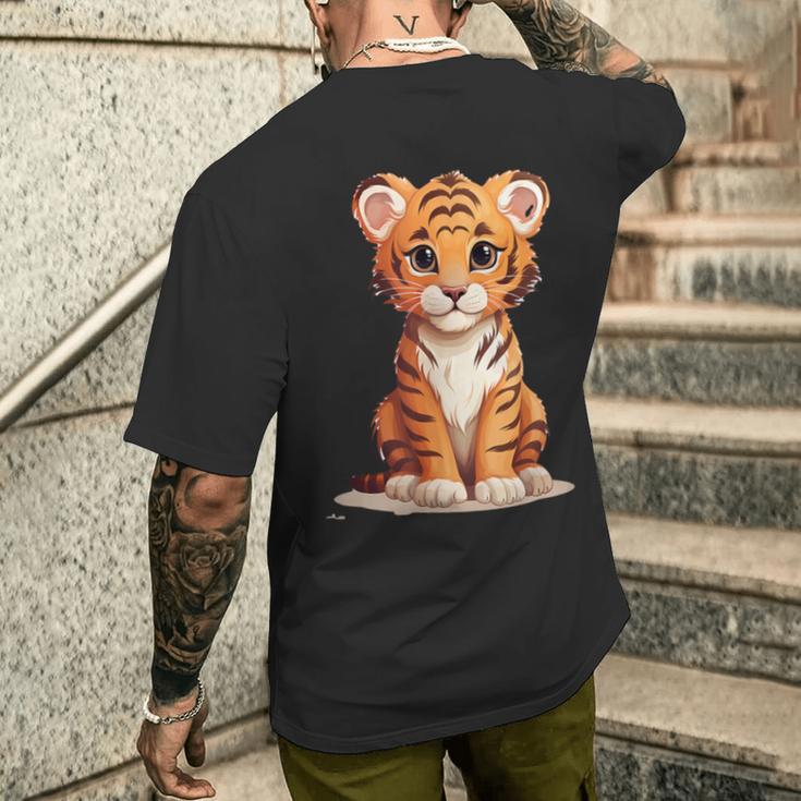 Cute Tiger Baby Animal T-Shirt mit Rückendruck Geschenke für Ihn