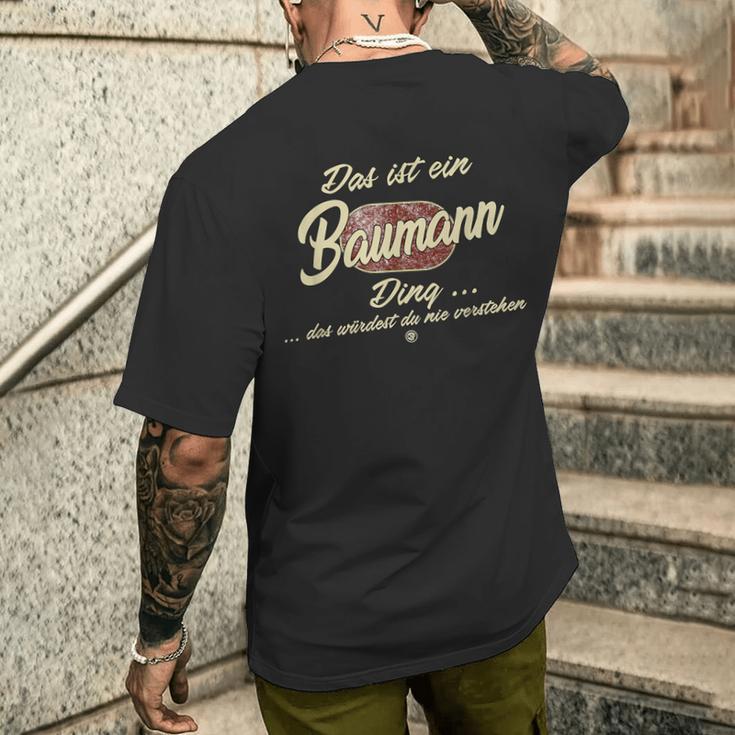 'Das Ist Ein Baumann Ding' Family T-Shirt mit Rückendruck Geschenke für Ihn