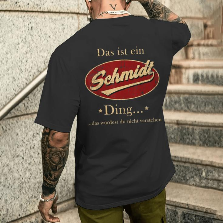 Das Ist Ein Schmidt Ding Family T-Shirt mit Rückendruck Geschenke für Ihn