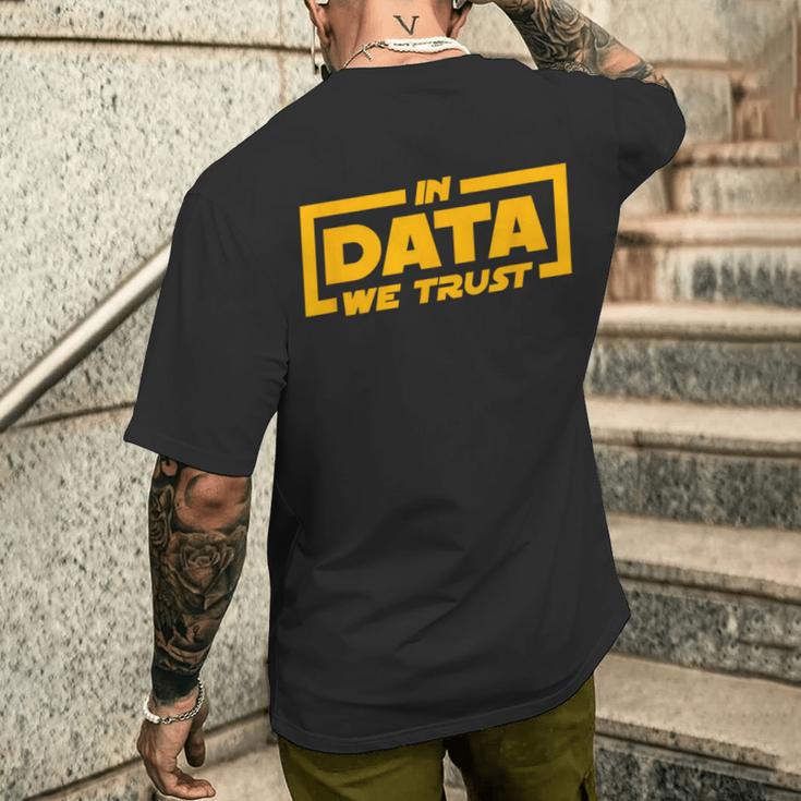 In Data We Trust Programmer & Big Data T-Shirt mit Rückendruck Geschenke für Ihn