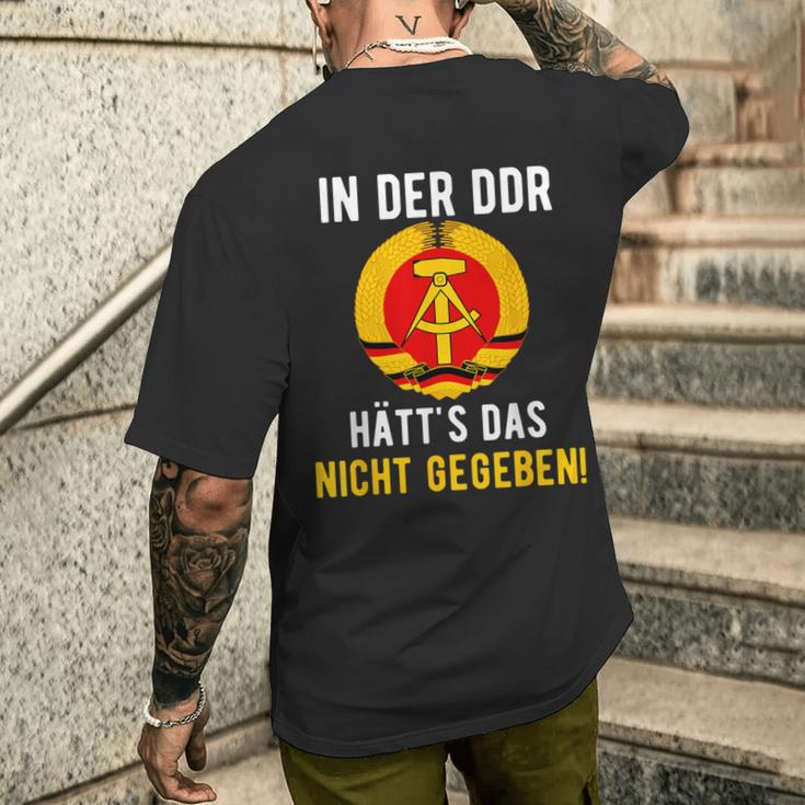 Ddr Ossi In Ddr Nicht Gegeben East Germany S T-Shirt mit Rückendruck Geschenke für Ihn