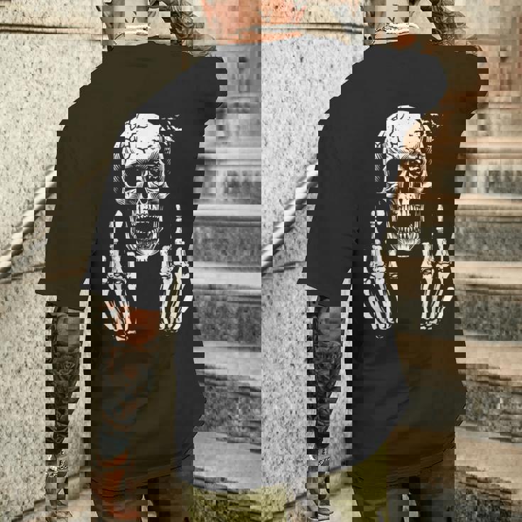 De Calavera Con Diseño De Esqueleto Y Dedo Medio Divertido Humor