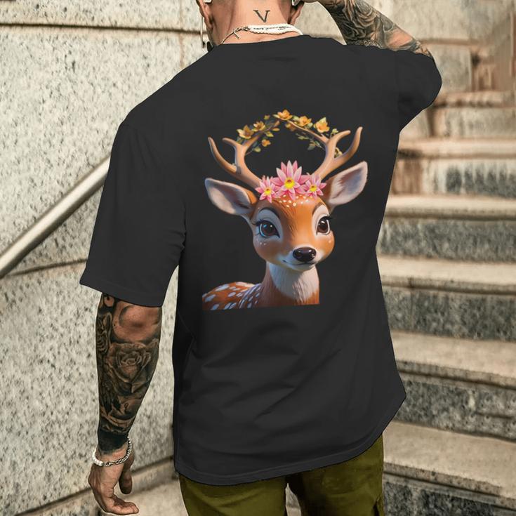 Deer Deer Costume Dirndl Costume T-Shirt mit Rückendruck Geschenke für Ihn