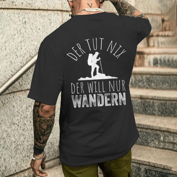 Der Tut Nix Der Willnur Wandern German Langu T-Shirt mit Rückendruck Geschenke für Ihn