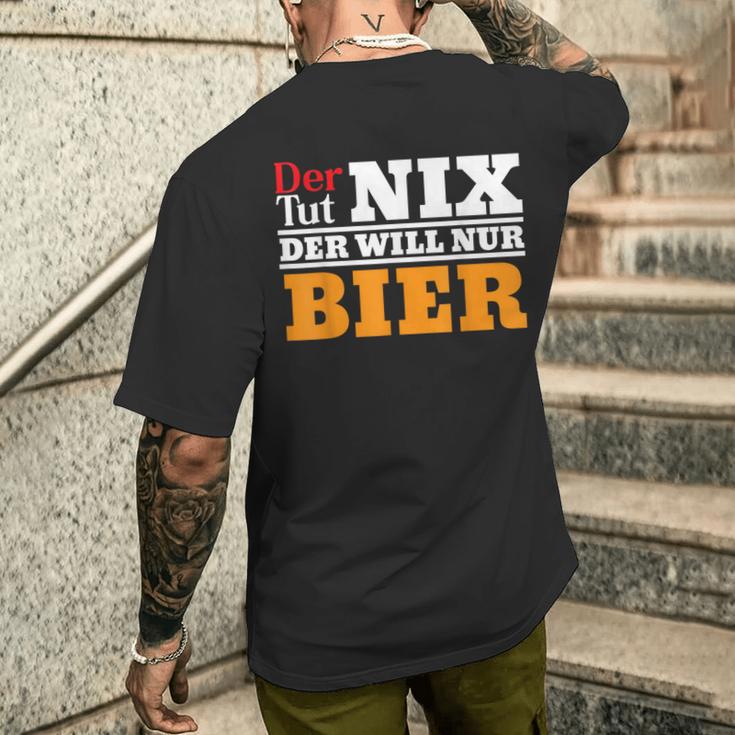 Der Will Nur Bier Biertrinker T-Shirt mit Rückendruck Geschenke für Ihn