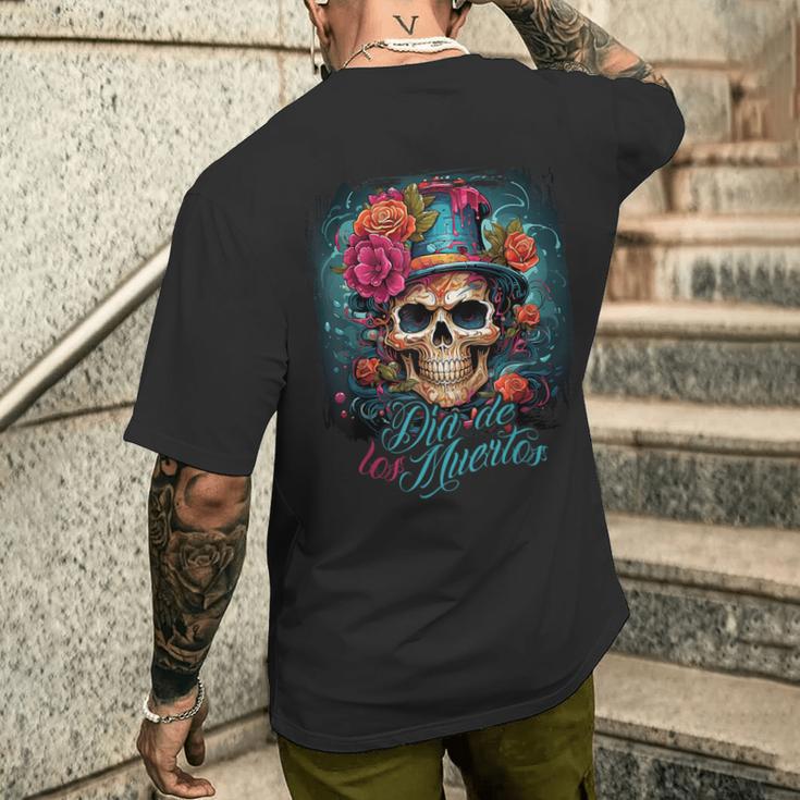 Dia De Los Muertos Mexico Day Of The Dead La Catrina T-Shirt mit Rückendruck Geschenke für Ihn