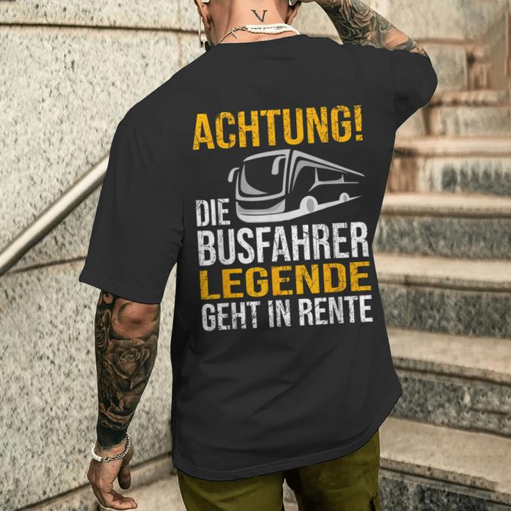 Die Busfahrer Legende Geht In Rente Ruhestand Pension T-Shirt mit Rückendruck Geschenke für Ihn