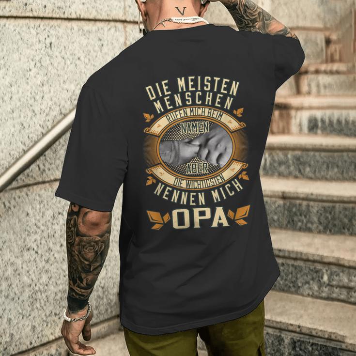 Die Meisten Menschen Nennen Mich Beim Namen Opa Slogan T-Shirt mit Rückendruck Geschenke für Ihn