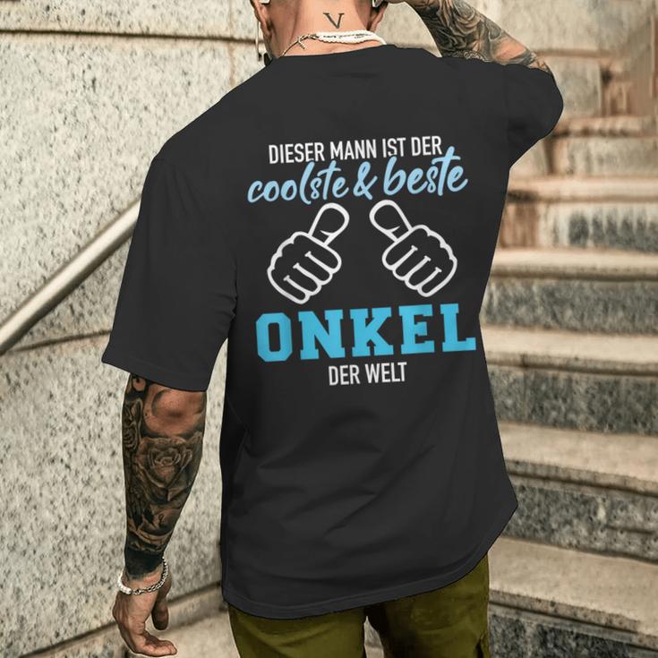 Dieser Mann Ist Der Coolste Und Beste Uncle Der Welt T-Shirt mit Rückendruck Geschenke für Ihn