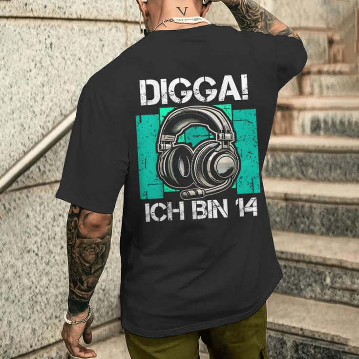 With Digga Ich Bin 14 Jahre Junge Geburtstag T-Shirt mit Rückendruck Geschenke für Ihn