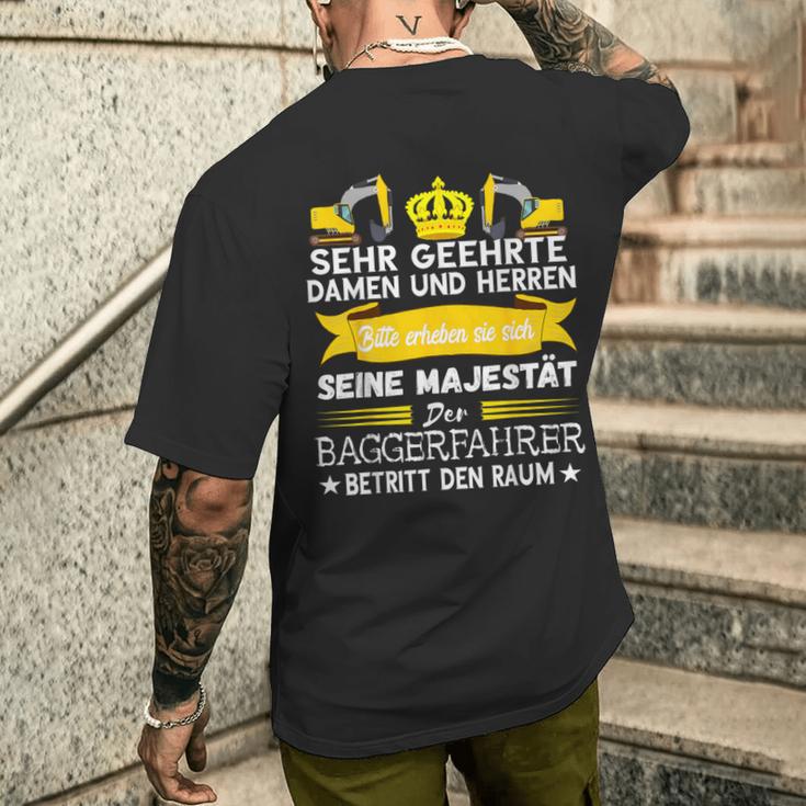 Digger Driver Majesty Digger Drivers Saying S T-Shirt mit Rückendruck Geschenke für Ihn