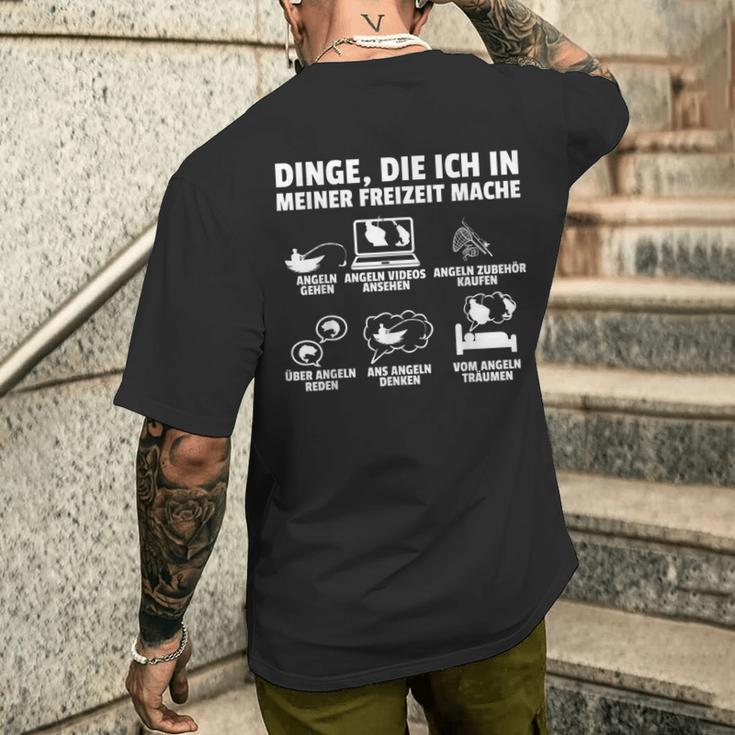 Dinge Die Ich In Meiner Freizeit Mache Angel German Langu T-Shirt mit Rückendruck Geschenke für Ihn