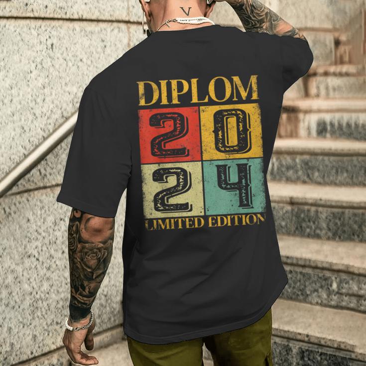 Diplom Geschafft Legende 2024 T-Shirt mit Rückendruck Geschenke für Ihn