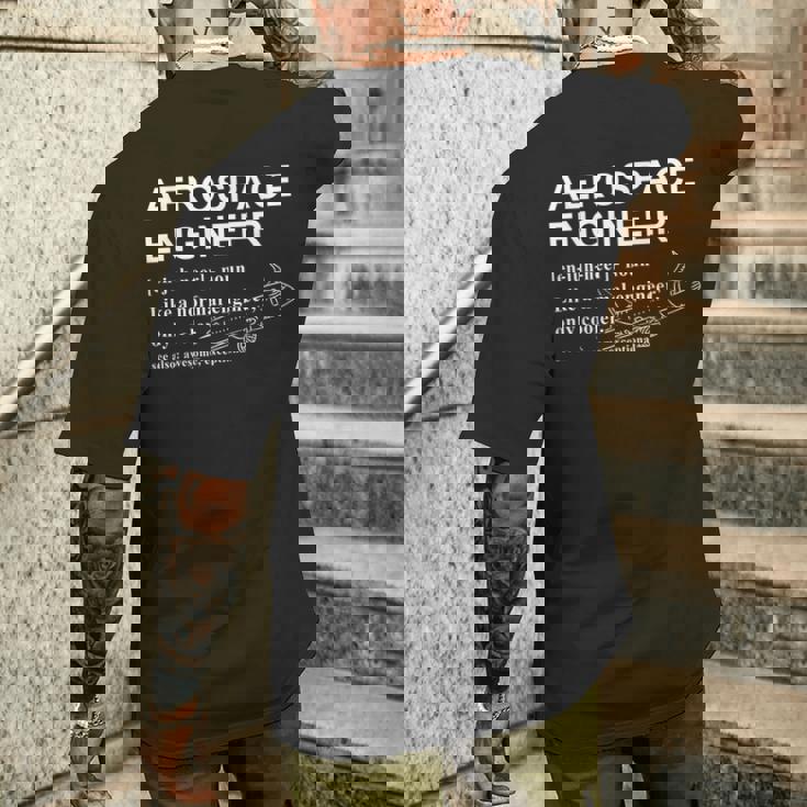 Divertente Ingegnere Aerospaziale Definizione Ingegneria Aerospaziale T-shirt da uomo con stampa posteriore Regalos para él