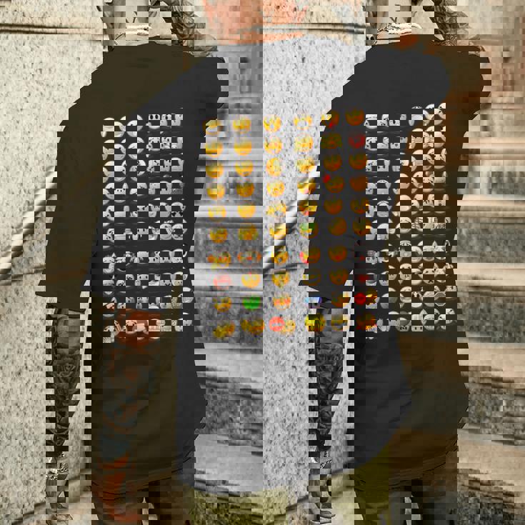 Divertidos Emoticonos Felices Con Caras De Sonrisas Del Teclado Camiseta Hombre Estampado Espalda Regalos para él