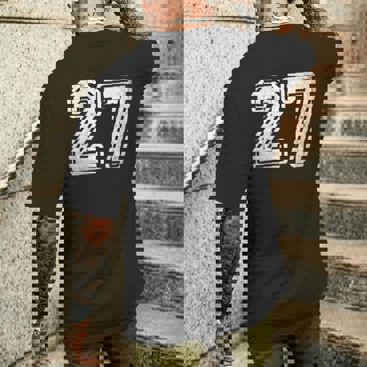 Donna Numero 27 Maglia Sportiva Biancaintage 27° Compleanno Con Collo A T-shirt da uomo con stampa posteriore Regalos para él