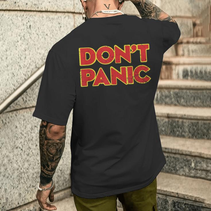 Don't Panicintage Distressed T-Shirt mit Rückendruck Geschenke für Ihn