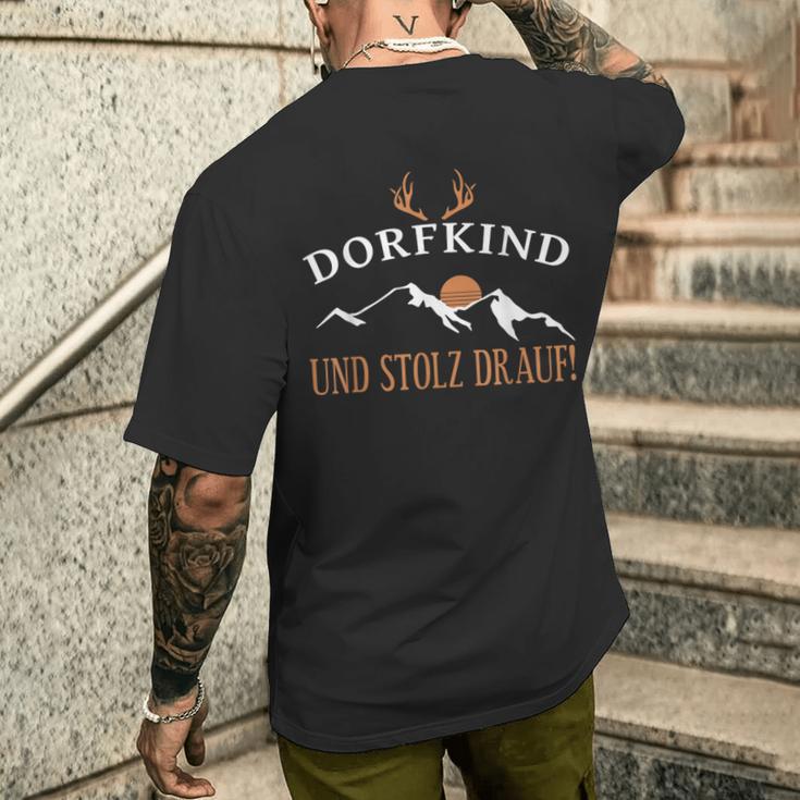 Dorfkind Und Stolz Drauf Schöner Landhaber &Illfkind T-Shirt mit Rückendruck Geschenke für Ihn