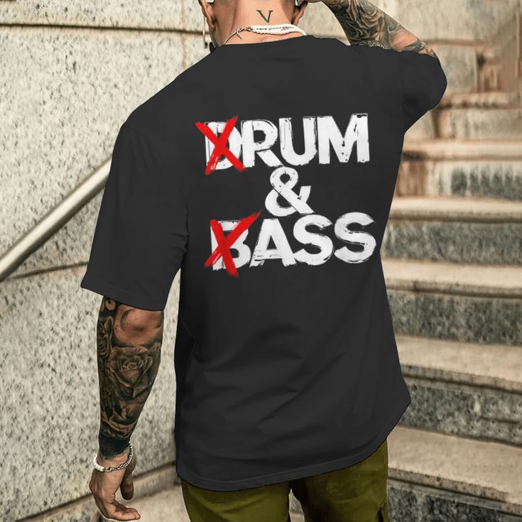 Drum And Bass Rum & Ass T-Shirt mit Rückendruck Geschenke für Ihn