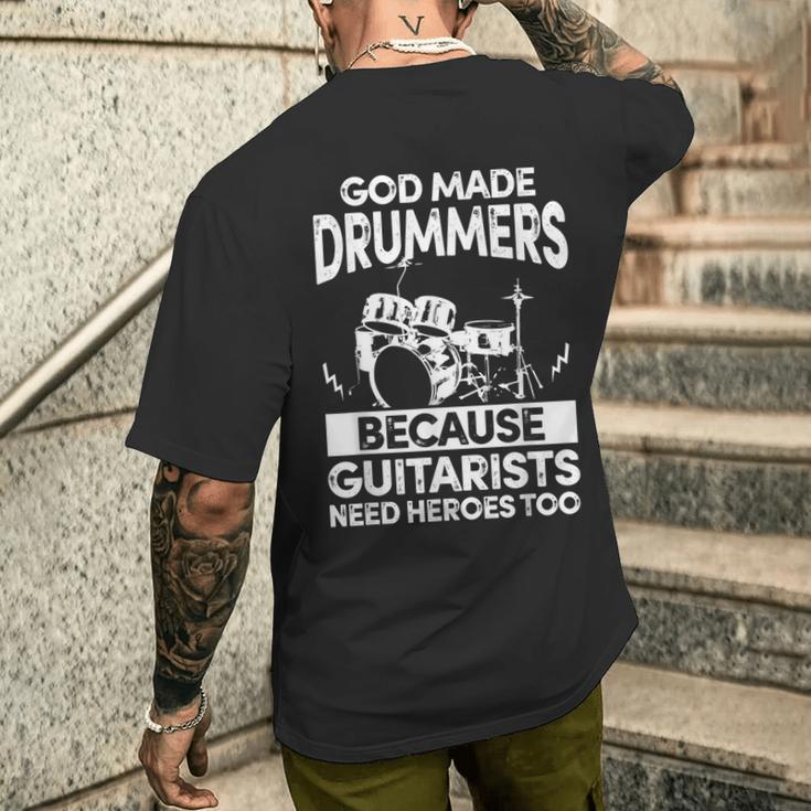 Drumset Children's Drums For Drummer T-Shirt mit Rückendruck Geschenke für Ihn