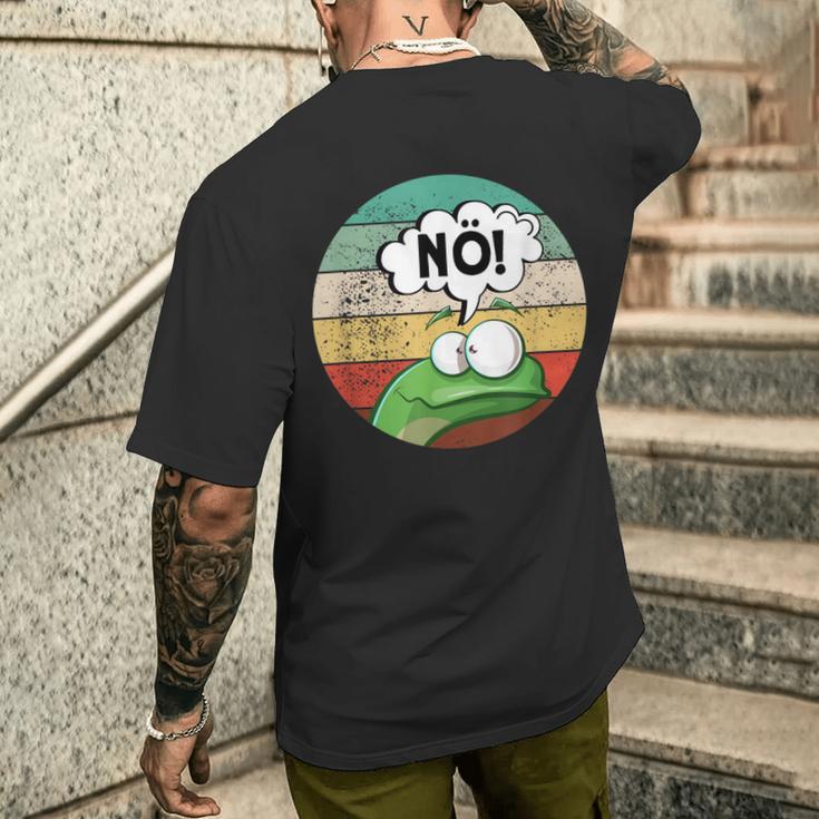 Before Du Fragst Nein Nöintage Frog T-Shirt mit Rückendruck Geschenke für Ihn