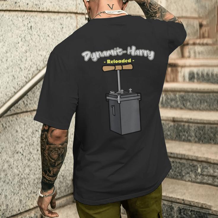 Dynamite Harry Pyrotechnik Fireworks Pyro Sfx T-Shirt mit Rückendruck Geschenke für Ihn