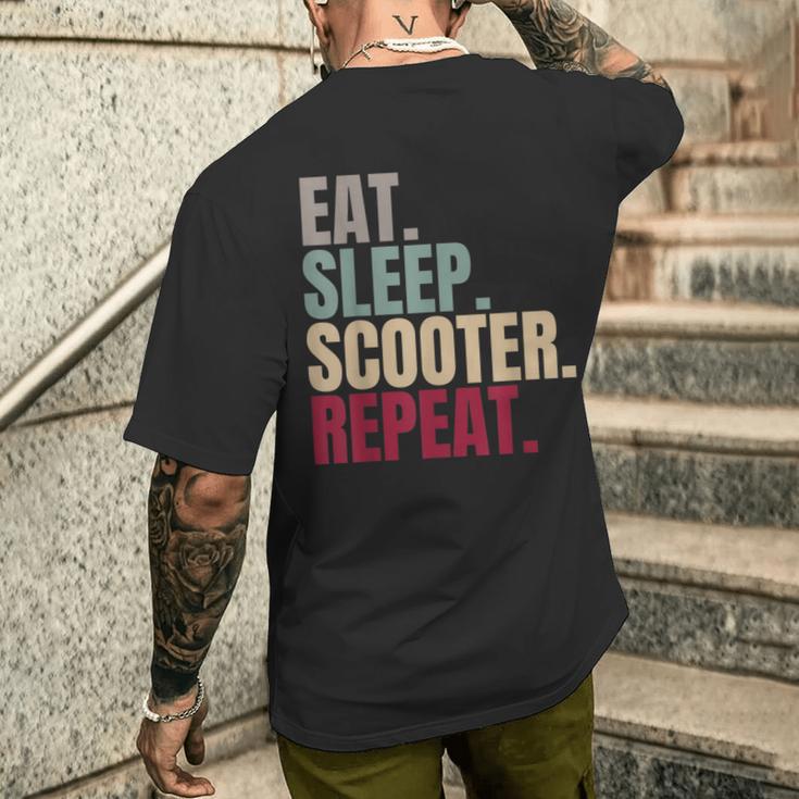 Eat Sleep Scooter Repeat T-Shirt mit Rückendruck Geschenke für Ihn